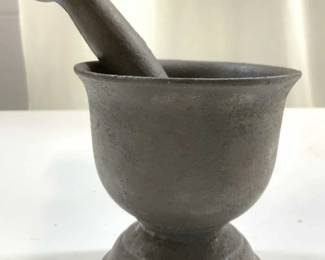 Antique Set Wrought Iron Mortar & Pestle