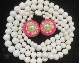Lot2 Jewelry, Richelieu White Beaded Necklace &More