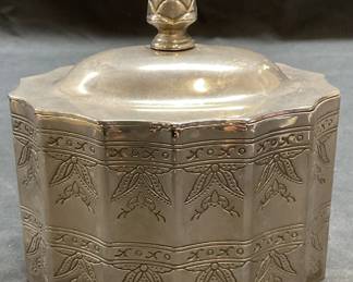 1991 GODINGER silver Pl Lidded Jewelry Box