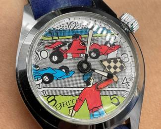 BRITIX Vintage Racetrack Motif Wristwatch