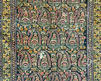 Vintage Handmade Sarouk Runner Carpet