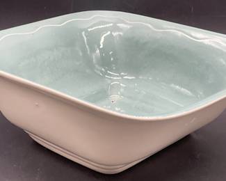 KENNETH CERAMICS Signed Leaf Motif Ceramic Bowl