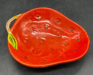 Vintage Ceramic Strawberry Form Dish, Japan