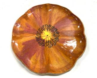 Hand Crafted Ceramic Floral Form Dish