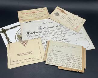 Group Lot Antique & Vintage Paper Ephemera, 1896 +