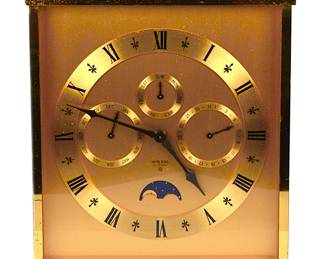 Imexal Swiss Brass Mantle Desk Clock