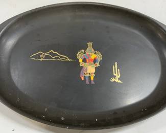COUROC KACHINA HOPI Phenolic Serving Tray