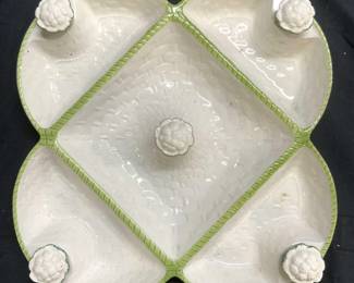 Vintage Ceramic Divided Hors Doeuvres Dish