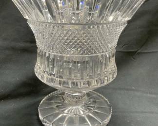 GALWAY Irish Crystal Footed Vessel 8in Tall