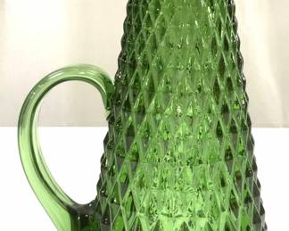 Vtg Empoli Green Mid Century Gls Pitcher ITALY