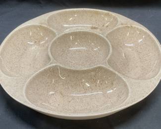 MCM Vtg Red Wing Speckled Ceramic Platter