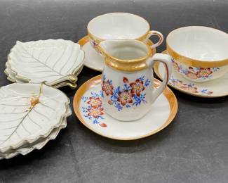 Lot 10 Porcelain Tableware, Teacups, Dishes +
