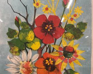 Jeanin Kostia Blancheteau Still Life Flower Litho