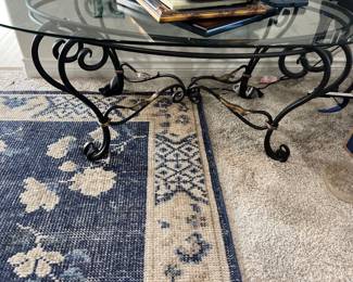 Coffee table; rug