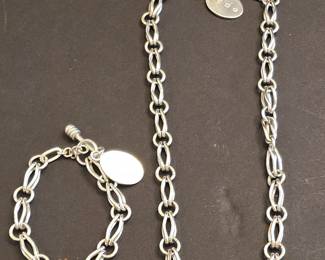 Sterling Silver Necklace and Bracelet (Made in Edinburgh)
