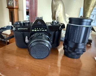 Pentax 35mm camera and lens