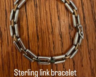 Heavy Sterling link bracelet