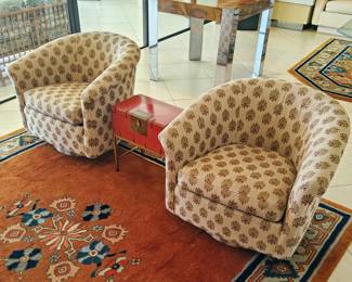 MILO BAUGHMAN STYLE SWIVEL CHAIRS FROM 1978