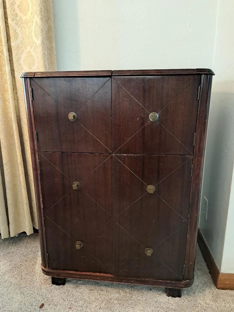 Bar cabinet w/glass ware included