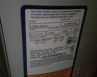 47 gallon ELECTRIC hot water heater