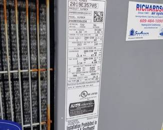 HVAC mfg. May 2019