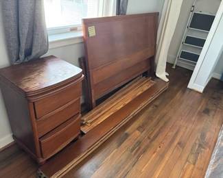 Bedroom furnishings - full bed; nightstand