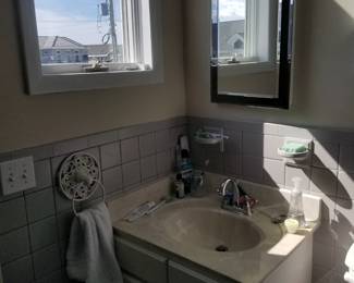 Bath vanity; vanity mirror