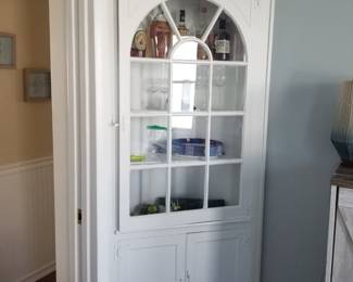 Built-in vintage corner cupboard
