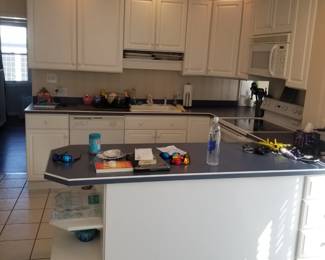 U-shaped kitchen plus a pantry wall
