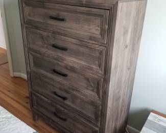 Queen bedroom set: 5-drawer dresser. Two available