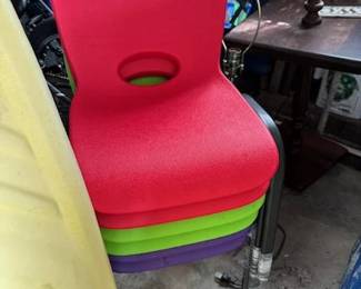 Colorful kids chairs