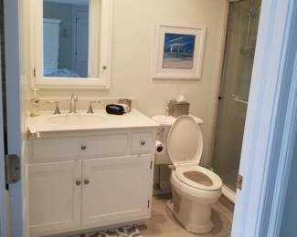 Bath vanity; Kohler commode