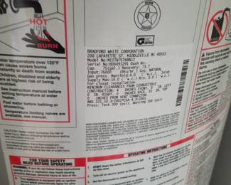 Bradford White 75-gallon GAS hot water heater