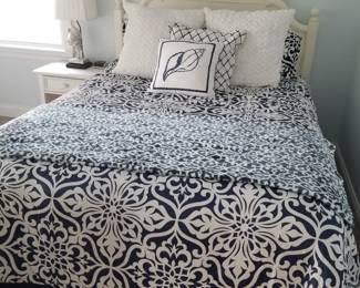 Queen bed with matching one-drawer nightstand