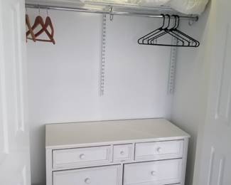 Closet system; 7-drawer dresser