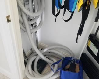 Central vacuum cleaner with all attachments