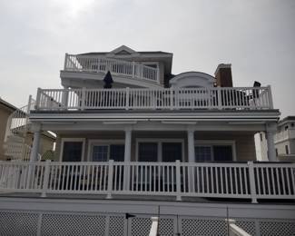 Two awning with remote; vinyl railing