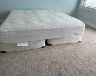 Stearns & Foster king mattress with twin boxspring