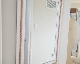 Rope trimmed wall mirror