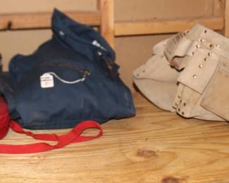 Water Canteens, carpenter tool pouches.