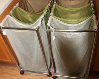 Laundry baskets.