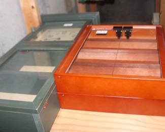 Clock  cabinet, two router bit cases.