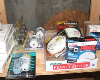 Under counter light kits, wired smoke alarms.