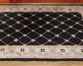 Rectangular area rug.