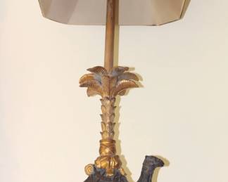 BUY IT NOW! $150.00.  Pair of Camel mantle lamps.      31" High
