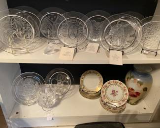 Dated Lalique plates from 196O’s  to 1970’s. 