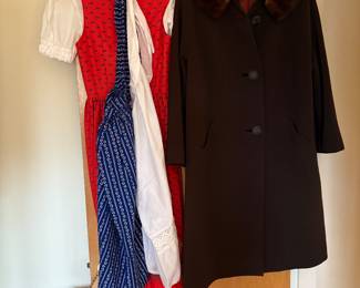 Vintage Mink Trimmed Coat