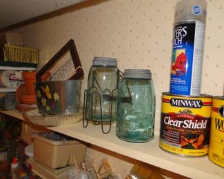 Zinc topped jars, should always be next to Minwax products