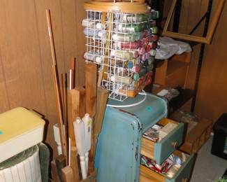More paints, and supplies, and that small waterfall nightstand is amazing
