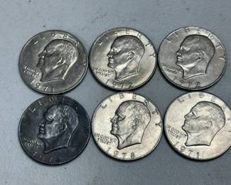 6 EISENHOWER DOLLARS